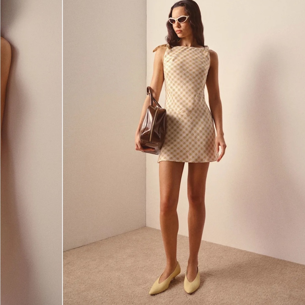 NWT Louisa silk twill dress Reformation